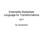 Extensible Stylesheet Language for Transformations