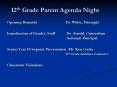 12th Grade Parent Agenda Night PowerPoint PPT Presentation