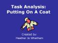 Task Analysis: Putting On A Coat PowerPoint PPT Presentation