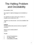 The Halting Problem and Decidability PowerPoint PPT Presentation