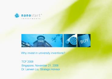 unternehmensprsentation ber die nanotechnologie von heute