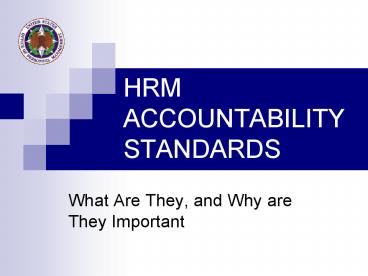 HRM ACCOUNTABILITY STANDARDS