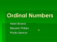 Ordinal Numbers PowerPoint PPT Presentation