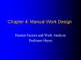 Chapter 4: Manual Work Design PowerPoint PPT Presentation