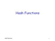 Hash Functions
