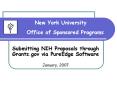 New York University Office of Sponsored Programs PowerPoint PPT Presentation