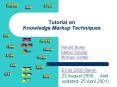Tutorial on Knowledge Markup Techniques PowerPoint PPT Presentation