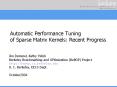 Automatic Performance Tuning of Sparse Matrix Kernels: Recent Progress PowerPoint PPT Presentation
