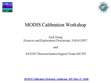 MODIS Calibration Workshop