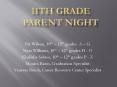 11th Grade Parent Night PowerPoint PPT Presentation