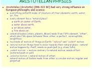 ARISTOTELIAN PHYSICS
