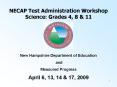NECAP Test Administration Workshop Science: Grades 4, 8 PowerPoint PPT Presentation