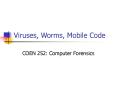 Viruses, Worms, Mobile Code PowerPoint PPT Presentation