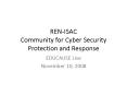 RENISAC Community for Cyber Security Protection and Response PowerPoint PPT Presentation