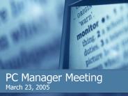 PC Manager Meeting