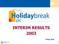 Interim Results 2003 PowerPoint PPT Presentation
