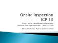 Onsite Inspection ICP 13 PowerPoint PPT Presentation