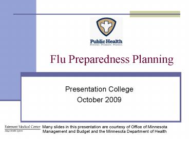 Flu Preparedness Planning