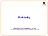 Modularity