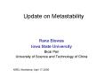 Update on Metastability PowerPoint PPT Presentation