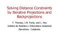 Solving Distance Constraints by Iterative Projections and Backprojections PowerPoint PPT Presentation