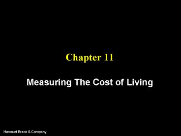 Measuring The Cost of Living