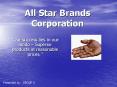 All Star Brands Corporation PowerPoint PPT Presentation