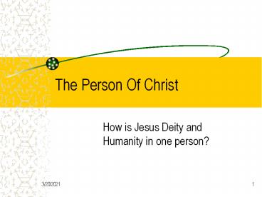 The Person Of Christ