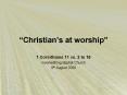 Christians at worship PowerPoint PPT Presentation
