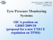 Tyre Pressure Monitoring Systems