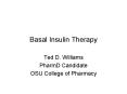 Basal Insulin Therapy PowerPoint PPT Presentation