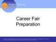 Career Fair Preparation PowerPoint PPT Presentation