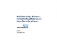 NHS Next Steps Review Initial Briefing Materials on Long Term Conditions
