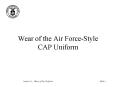 Wear of the Air ForceStyle CAP Uniform PowerPoint PPT Presentation