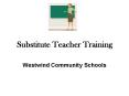 Substitute Teacher Training PowerPoint PPT Presentation