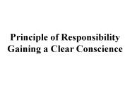 Principle of Responsibility