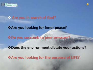 Are you in search of God