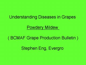 Understanding Diseases in Grapes