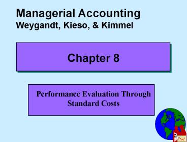 Performance Evaluation Through Standard Costs