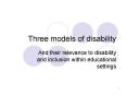 Three models of disability PowerPoint PPT Presentation
