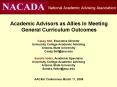 Academic Advisors as Allies In Meeting General Curriculum Outcomes PowerPoint PPT Presentation