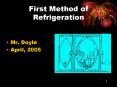 First Method of Refrigeration PowerPoint PPT Presentation