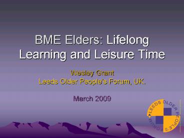 BME Elders: Lifelong Learning and Leisure Time