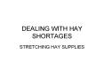 DEALING WITH HAY SHORTAGES PowerPoint PPT Presentation