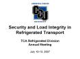 Security and Load Integrity in Refrigerated Transport PowerPoint PPT Presentation
