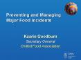 Preventing and Managing Major Food Incidents PowerPoint PPT Presentation