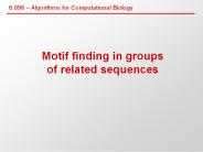 Motif finding in groups of related sequences