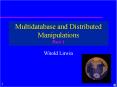 Multidatabase and Distributed Manipulations Part 1 PowerPoint PPT Presentation