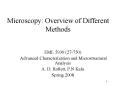 Microscopy: Overview of Different Methods PowerPoint PPT Presentation