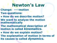 Newtons Law